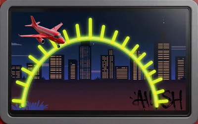 Aviator Crash Game mit urbaner Skyline bei Golisimo Casino